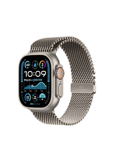 Apple Watch Ultra 2 GPS + Cellular 49 MM Titanyum Kasa Titanyum Milano Loop Large Akıllı Saat (Apple Türkiye Garantili)