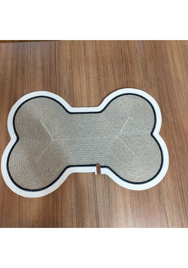 Köpek Evcil Hayvan Mama Paspası / Hasır Kedi Köpek Kemik Şekli Ma