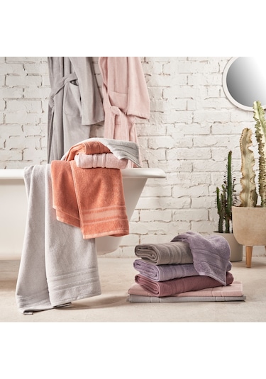 Linens Soft Pamuk 85x150 cm Banyo Havlusu Gri