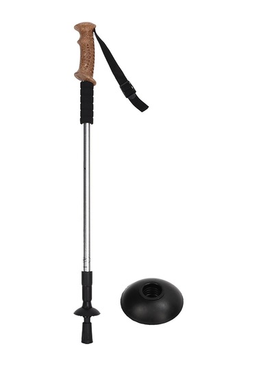 Dağcılık İçin Süper Hafif Ergonomik Teleskopik Yürüyüş Bastonu 3 Bölüm Yüksek Mukavemetli Kaymaz Gümüş Çok Renkli