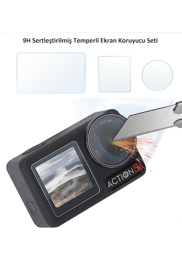 Dji OSMO Action 5 Pro Ekran Koruyucu 9H Şeffaf