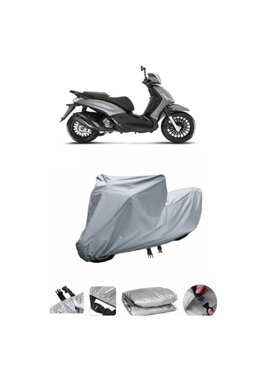Piaggio Beverly S 400 Su Geçirmez Gri Motosiklet Brandası