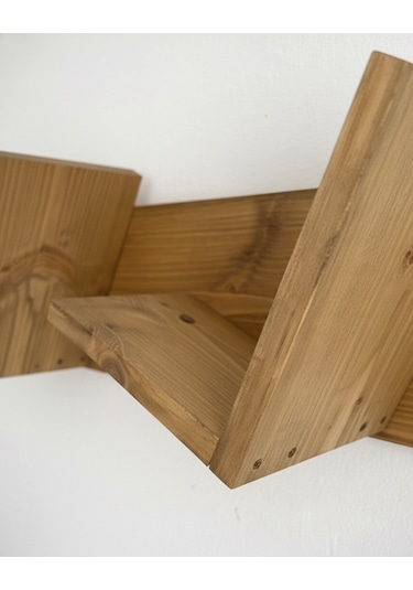 Doğal Ahşap Kitaplık, Dekoratif Tasarım Ahşap Vintage Kitaplık Açık Meşe