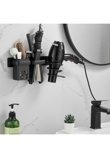 Wondernest Saç Kurutma Ve Düzleştirici Makinesi, Lichen Banyo Tutucusu Siyah