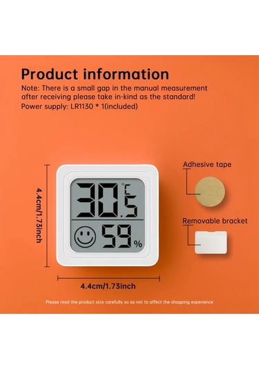 Boatshop1 Mini Termometre Higrometre Elektronik Sıcaklık Nem Göstergesi Araba İçin Rastgele Renk Karıştırma 6 Adet