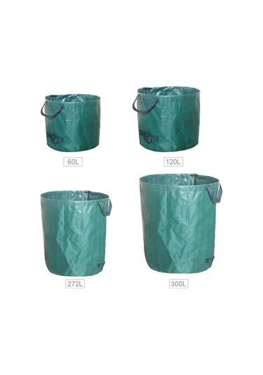Dofolink 272l Yeşil Çift Tığlı Kumaş Bahçe Çöp Torbası - Taşınabilir, Su Geçirmez Ve Dayanıklı Bahçe Aleti