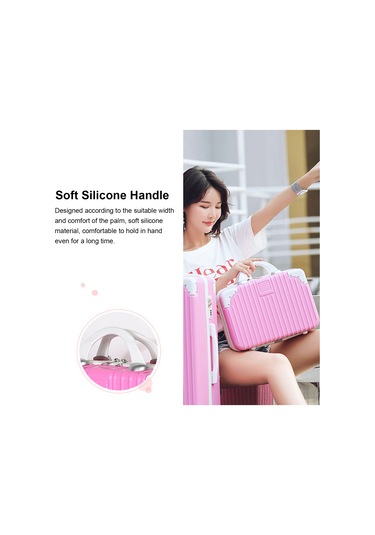 Reedark 14" Taşınabilir Makyaj Organizörü - 4 Adet 37x4cm Ayırıcı Paneller, Sulu Geçirmez, Şok Emici, Seyahat Ve Ev Kullanıma Uygun Beyaz