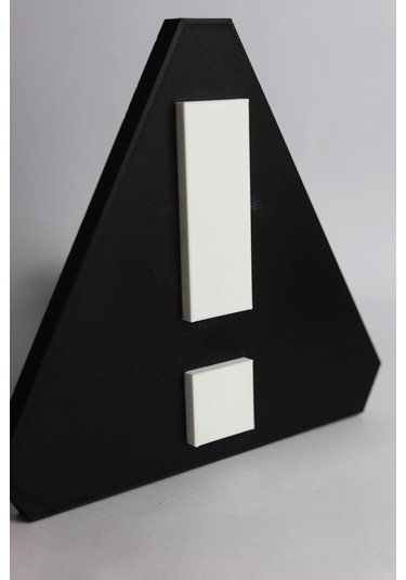 Dikkat Dekoratif - 3 Boyutlu Tabela 17cm