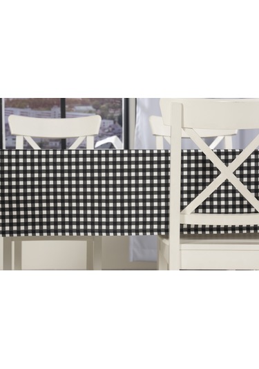 Ekose Masa Örtüsü Siyah