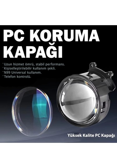 Otomobil Motosiklet Far Lensi Animasyonlu Göz Hareketli Wifi 3 Inch Ambiyans Aydınlatma 2 Adet