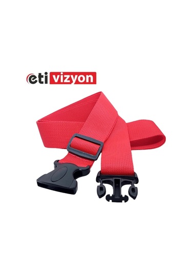 Etivizyon Valiz Bavul Emniyet Kemeri 2 Adet Kırmızı