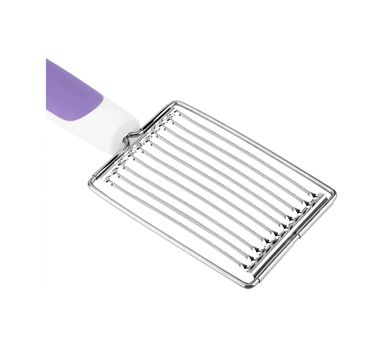 Xiyyadms Stainless Steel Multifunctional Gıda Dilimleyici - Ham, Peynir, Misket Et Ve Daha Fazlasını Eşit Dilimlere Ayırır - Ergonomik Anti-kayma Kolu - Mutfak Aleti Mavi Mavi