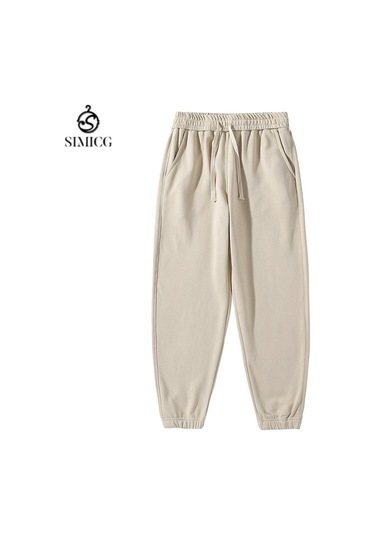 Erkek Düz Renk Spor Pantolon Günlük Pantolon Beyaz