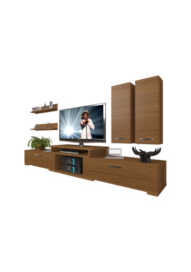 Decoraktiv Flex 5d Slm Tv Ünitesi Tv Sehpası Ceviz