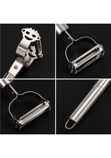 Ulzyvf 2 Adet Gümüş Paslanmaz Çelik Sebze Soyucu - Pratik Fonksiyonel Aksesuar Gümüş