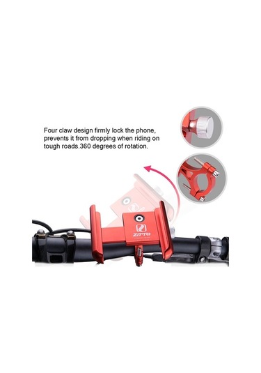 Dancemonkey Alüminyum Bisiklet Telefon Tutucu, Moto Gidon Montaj, Navigasyon Braket, Siyah, Uygun Telefon Modeli Siyah