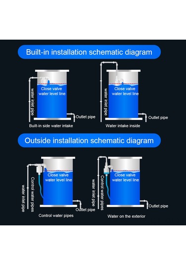 Ximistore9 Su Seviyesi Kontrol Valfi - 1/2 İnç, Otomatik Doldurma Ve Durdurma, Su Tankı/solar Uygulamaları, Elektriksiz, Kolay Kurulum Çok Renkli
