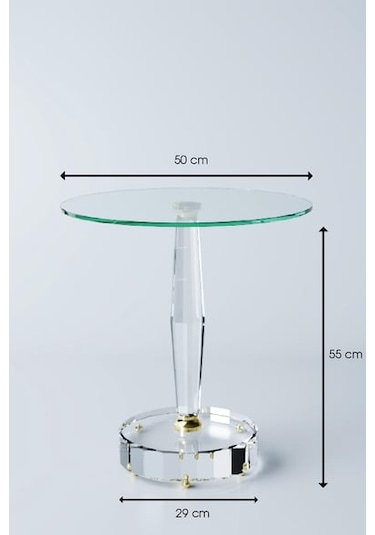 Dulda Akrilik Magnolia Sehpa Şeffaf