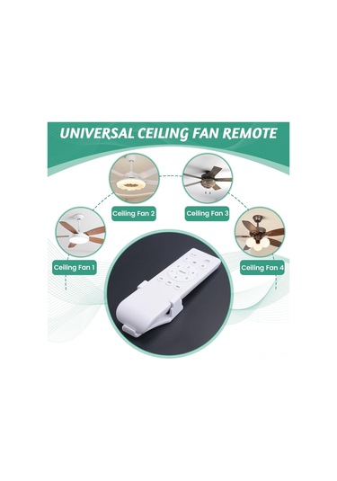 Teltree Dc Evrensel Tip Tavan Fanı Işık Kumandası Seti - 6 Vana Hız & Zamanlama, 30w Geniş Voltajlı Pil Dahil Değil