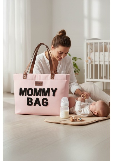 Panama Bag,anne Bebek Bakım Çantası,mommy Bag,cüzdan Hediyeli, Xl Büyük Boy, Essential Edit Serisi Pudra