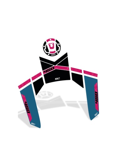 GP Kompozit CF Moto 450 MT 2024 Uyumlu Tank Pad Mavi