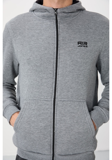 Tommy Life Hector Gri Melanj Şardonlu Erkek Sweatshirt - 88139 GRİ MELANJ