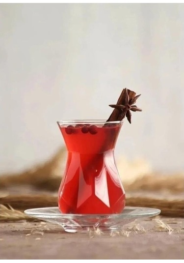 Lav Alya 24 Parça 12 Kişilik Çay Seti Şeffaf