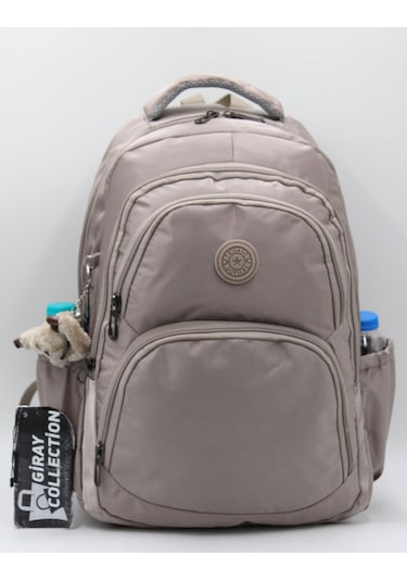 GirayCollection Özel Su İtici Kumaş Okul Sırt Çantası 34600 Vizon