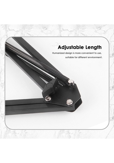 D8 Mikrofon Standı Ayarlanabilir Mikrofon Askı Kolu Şok Montaj Mikrofon Klips Tutucu Canlı Yayın Podcast İçin