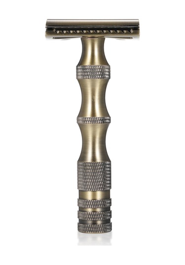 Gajeena Klasik Tasarım Metal Tıraş Bıçağı - Antik Bakır Renkli, Kaymaz Tutuş, Sade Ve Kontrollü Tıraş Deneyimi