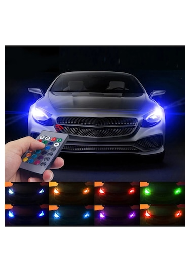 Kumandalı Çakarlı T10 Park Ampulü 2 Adet 18 Led Rgb Park