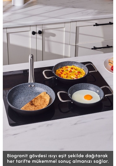 Karaca Biogranit Monet 3 Parça Tava Sahan Set Siyah