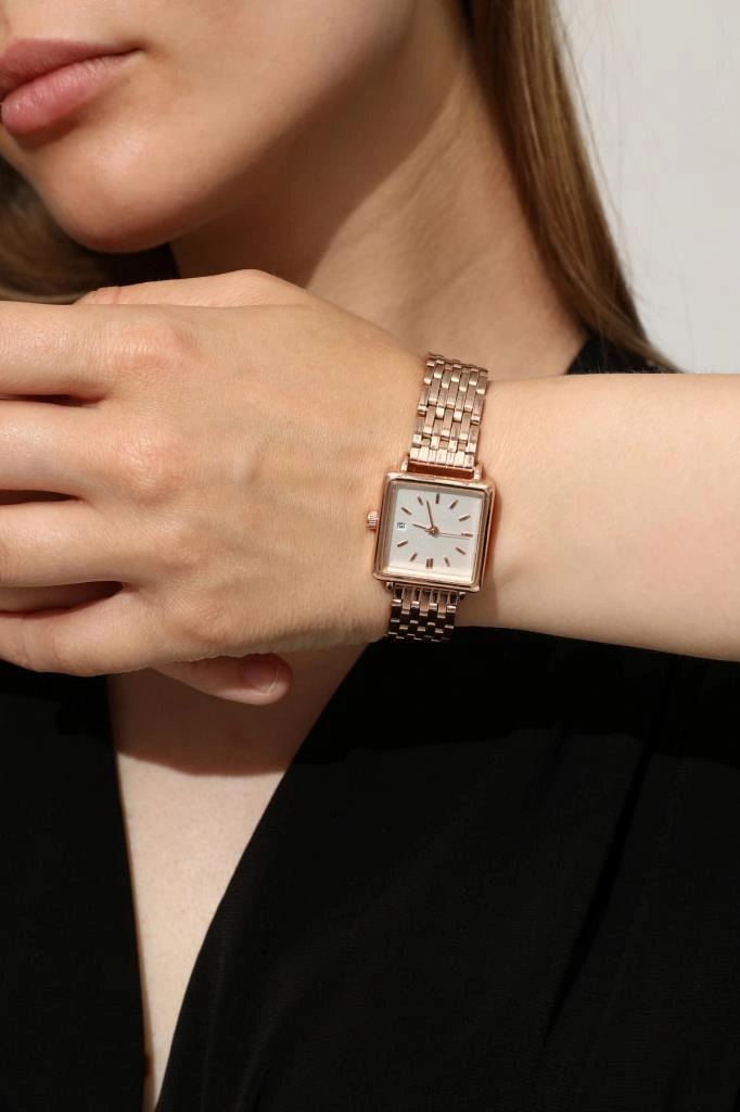 Minimal Kare Rose Kadın Kol Saati Rose Gold
