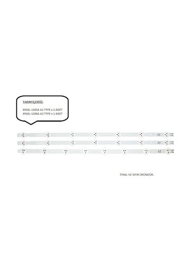 Beko Arçelik Uyumlu Grundig B32-Lb-4310 A32-Lbm-310 Led Bar Takımı