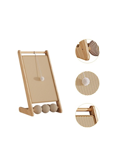 Suntek Cat Scratcher Interactive Oyuncak Kitty Sisal-ped-topla