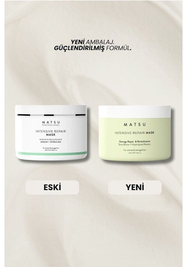 Matsu Intensive Repair Saç Maskesi 350 ml | Yıpranmış Saçlar İçin Onarım
