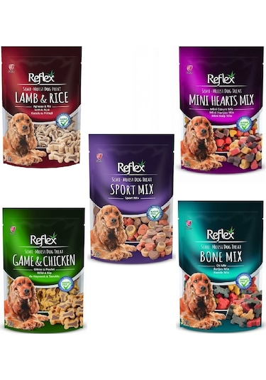 Reflex Semi-Moist Karışık Köpek Ödülü 5 x 150 G
