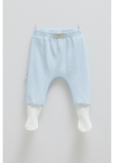 Soft Colour Patikli Bebek Pantolon Mavi