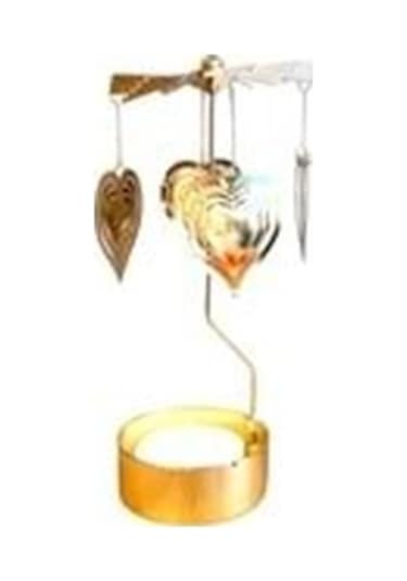 Isı İle Dönen Mumluk Kalp Ve Love Modeli, Romantik Dekor