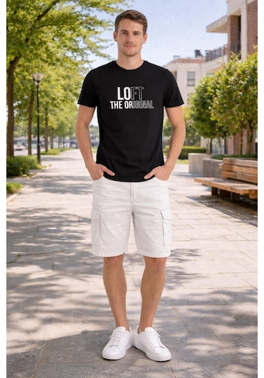 Alexander Gardi Loft Baskılı Basic T-shirt Siyah