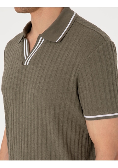 Pierre Cardin Erkek Haki Tişört 50310162-vr027 Haki