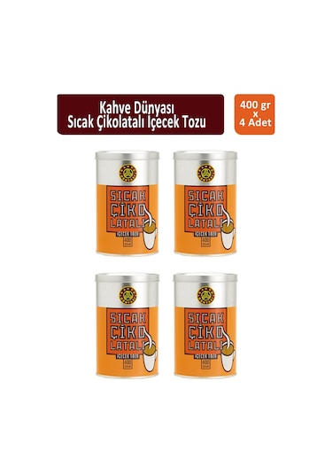 Kahve Dünyası Teneke Sıcak Çikolata 4 x 400 G