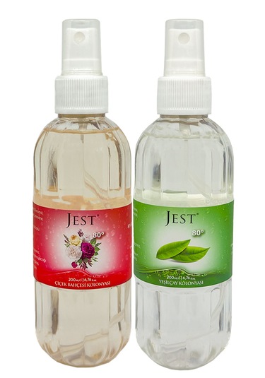 Jest 80 Derece Çiçek Bahçesi + Yeşil Çay Kolonyası Sprey 2 x 200 ML