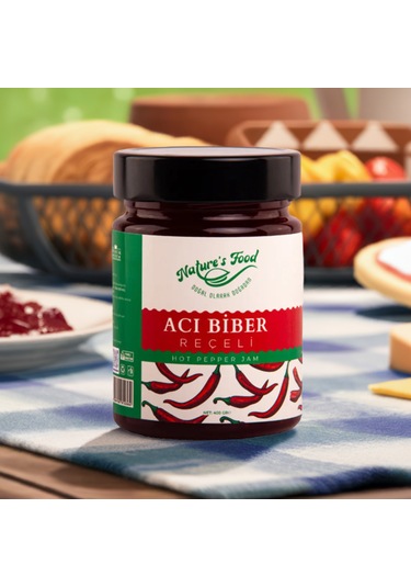Acı Biber Reçeli Premium Series 400gr Cam Şişe %65 Acı Biber Acı İle Tatlının Muhteşem Birleşimi.