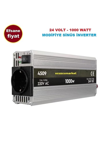 24 Volt - 1000 Watt Modifiye Sinus İnverter