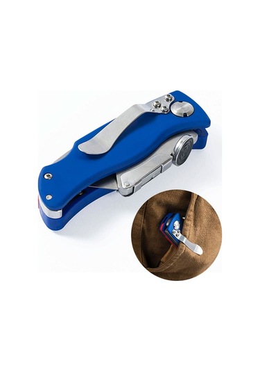 Workpro Wp211006 Ağır Hizmet Paslanmaz Çelik Gövde Katlanır Rötuş Maket Bıçağı + 6 Adet Yedek Bıçak Fr Wp211006