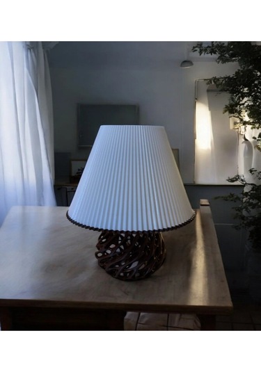 Twister Model Özel Tasarım Masa Lambası Ve Abajur - Siyah Çok Renkli