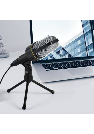 Profesyonel Sf-920 Kardiyoid Kondenser Mikrofon, Bilgisayar Uyumlu, Tripod Ve 3.5mm Bağlantı İle Kayıt Ve Ses Kalitesi.