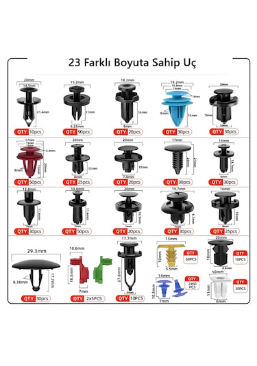 680 Parça Sökme Perçinleme Onarım Bağlantı Modifiye Aksesuarları