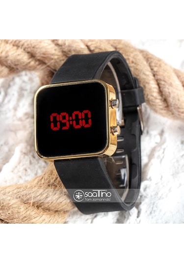 SPECTRUMWATCH LED Mini GOLD BLACK Unisex KOL SAATİ ST-303504